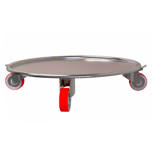 Flat bottom trolleys for process tanks 