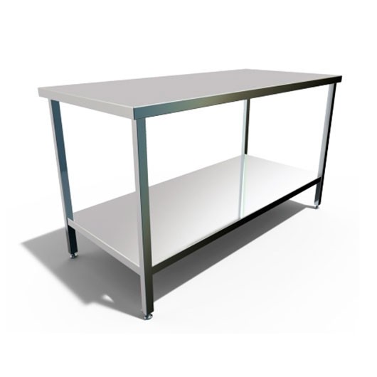 Pharmaceutical table with shelf