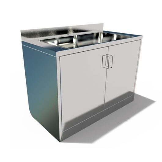 Pharmaceutical single-section special sink on a pedestal with a base