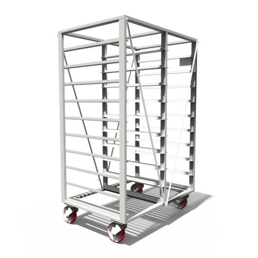 Pharmaceutical cart for trays version 3