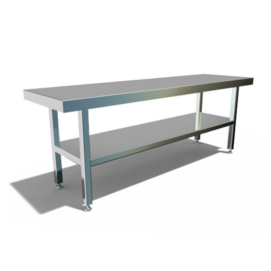 Pharmaceutical bench with shelf